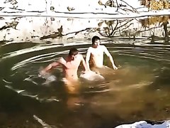 RUSSIAN MEN NAKED IN THE WATER