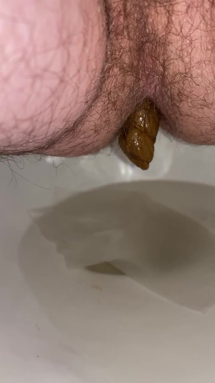 Hairy ass and long shit
