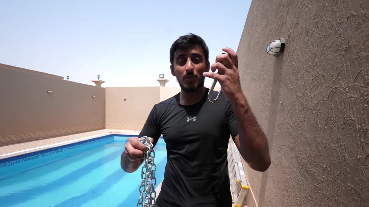 Arab cutie's underwater escape