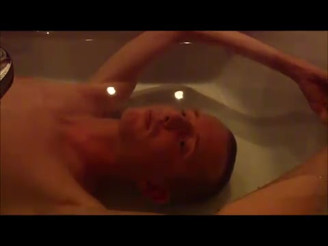 Shaved pits barefaced guy underwater extended  breathold