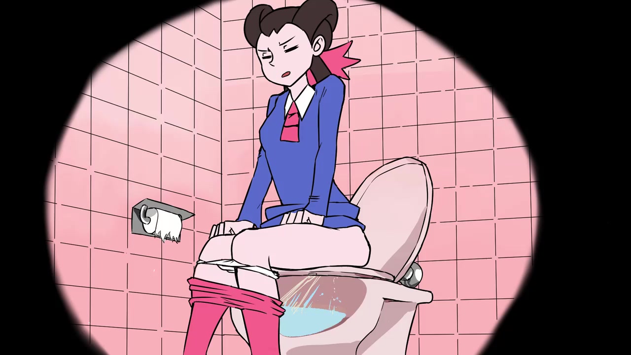 Girl pee animation