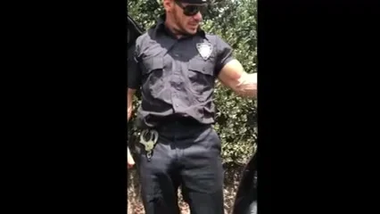 Cop jacking off.