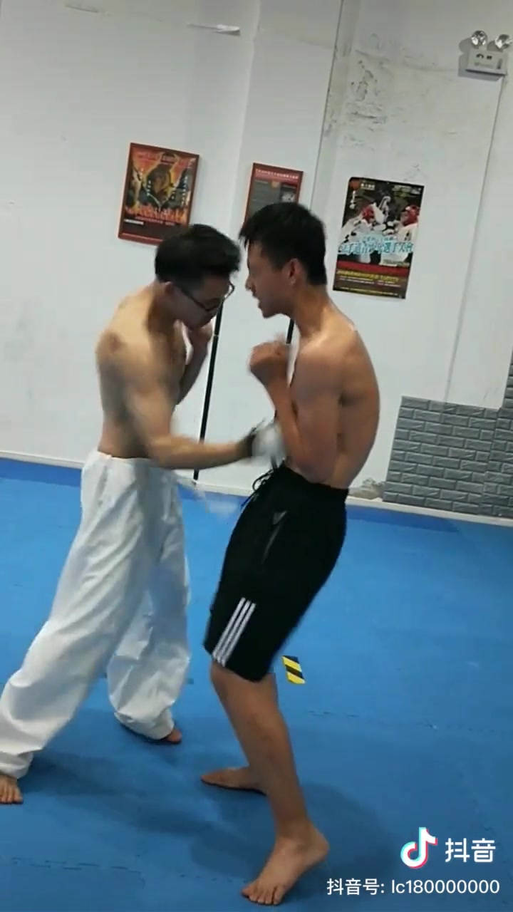 Karate boy abs punch