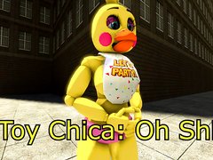 FNAF SFM Toy Chica pooping In A Bucked