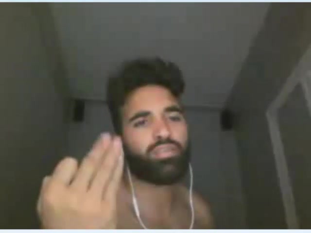 Straight Bearded Muscle Jerks Off For Fake Girl