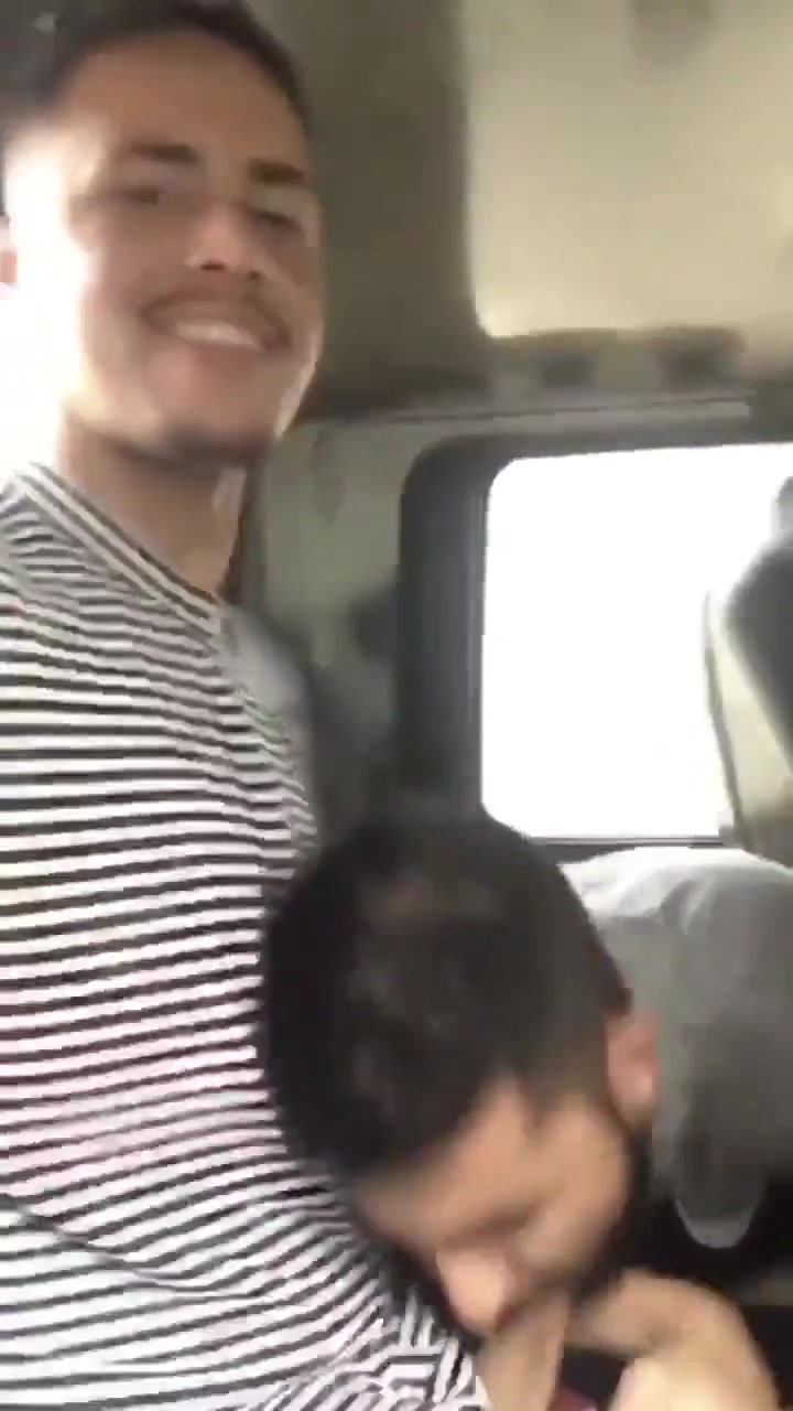 Gay Friend blows Straight Friend in Bus