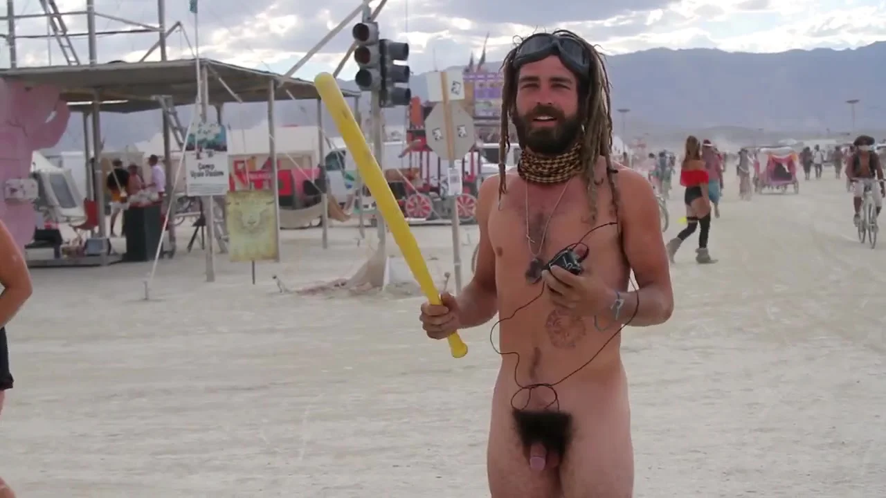 Public exhib Burning man interview naked