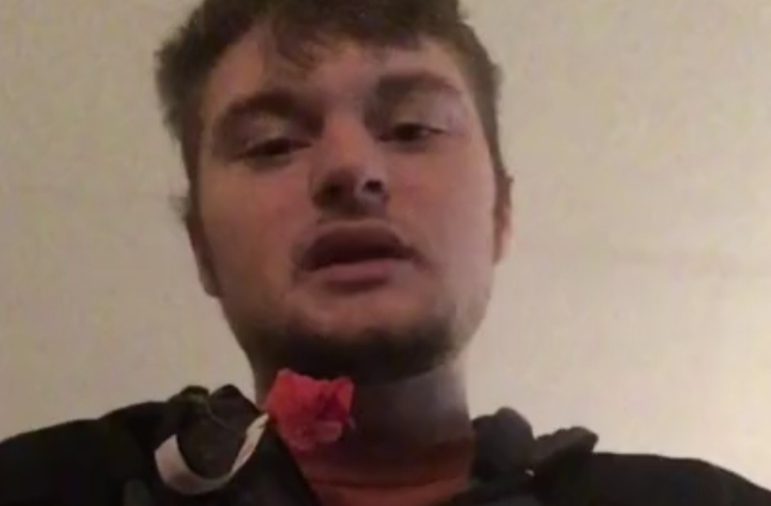 He likes to talk about random things while jerking