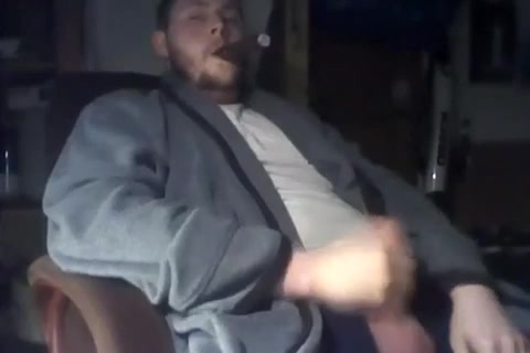 BEAR SMOKES TWO CIGARS AND CUMS A LOAD