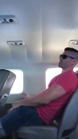 Watching a Guy Cum on a Plane