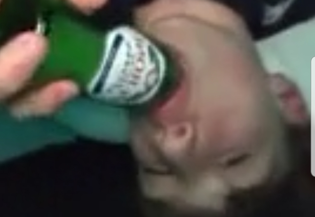 Soccer star got drunk and stuck the beer bottle up his butt