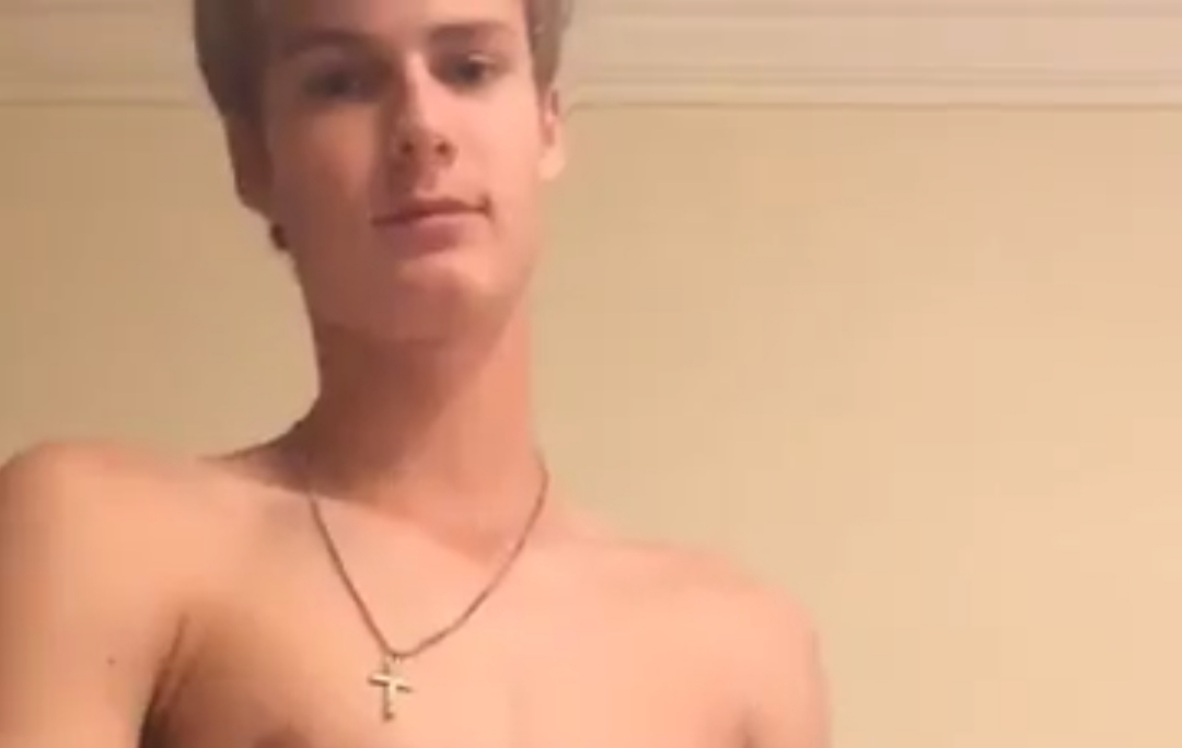 Tall twink teases a big cock to come