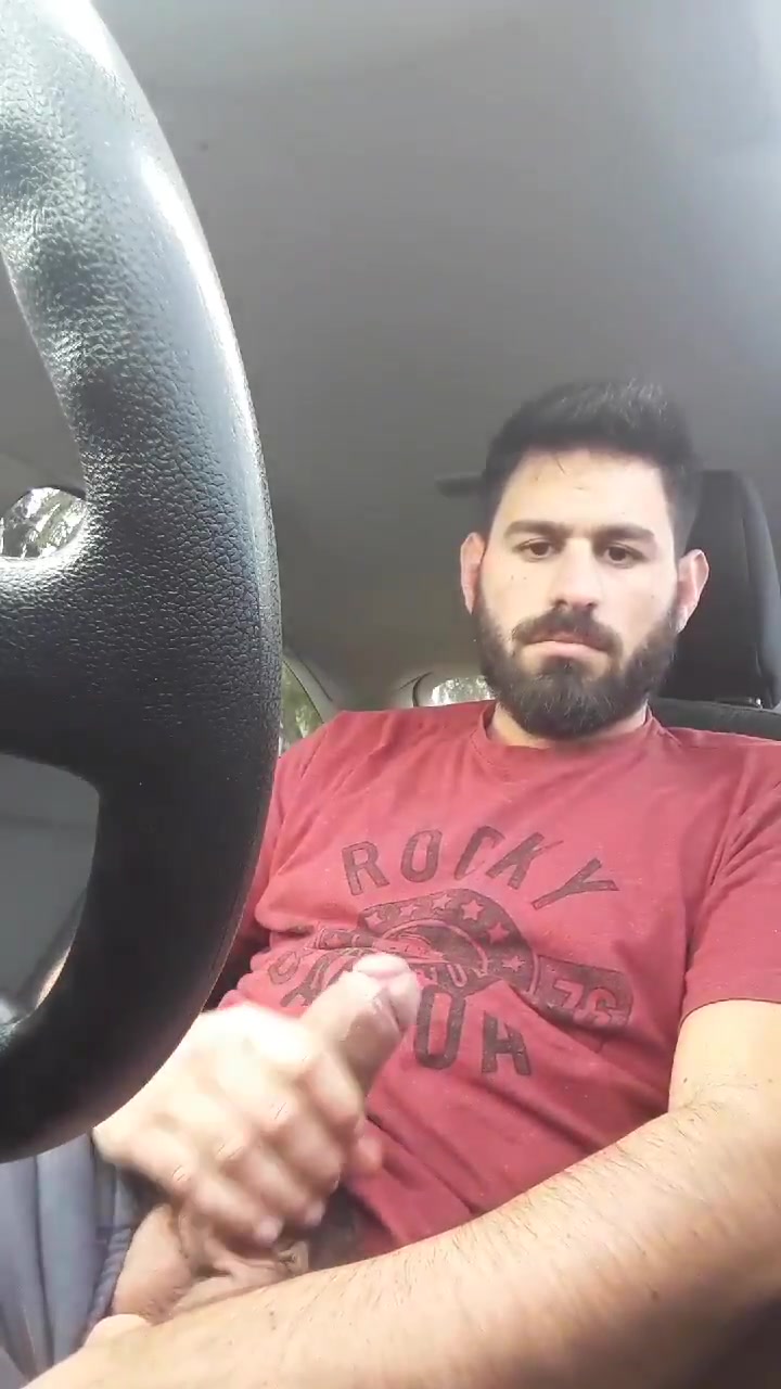Latin uber driver with big balls and lots of foreskin