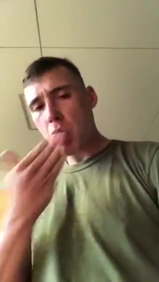 Army stud cums in video for his girlfriend