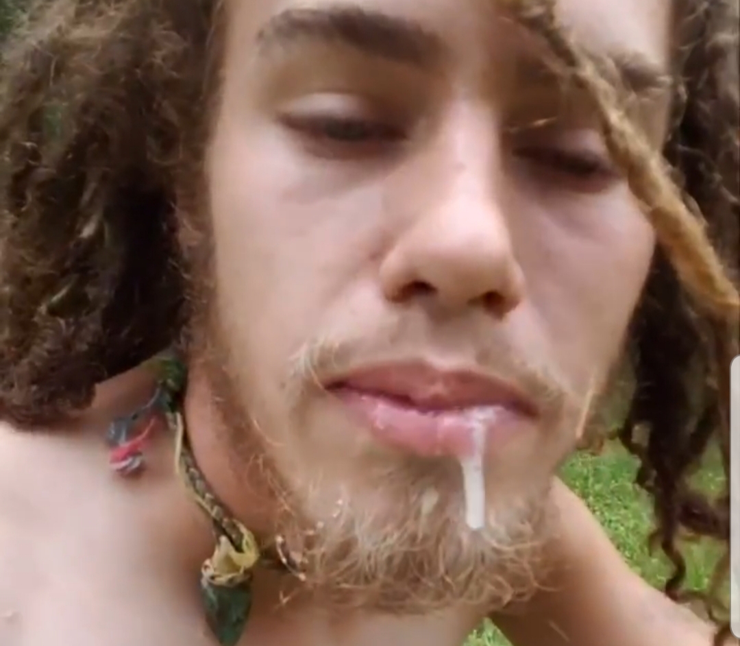 White Rasta wants to know if eating your own cum is vegan?