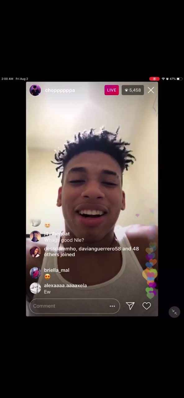 Hot rapper has a loud shit on Instagram live