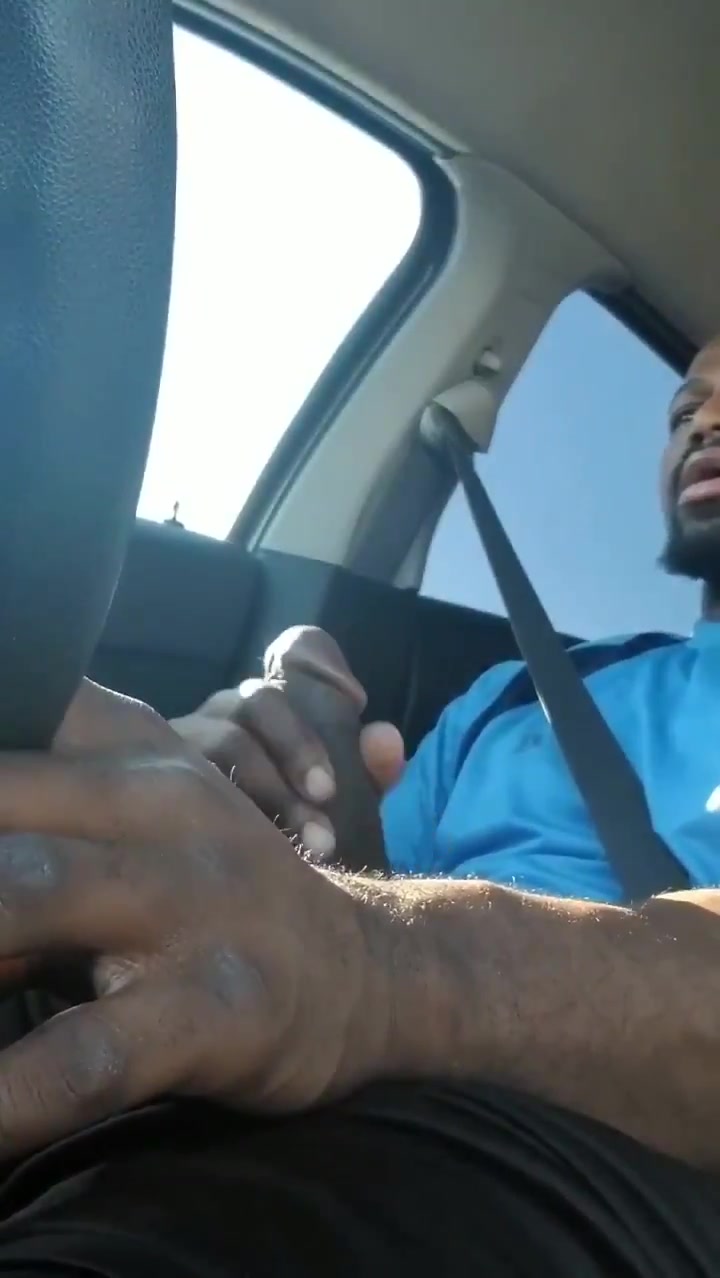 Black daddy drives and cums
