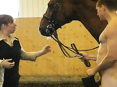 CFNM Sweden: Horse hung