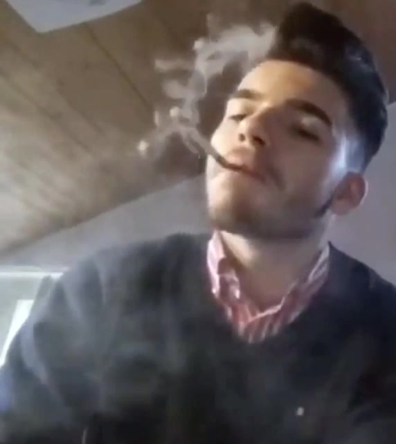 Cool boy smoking