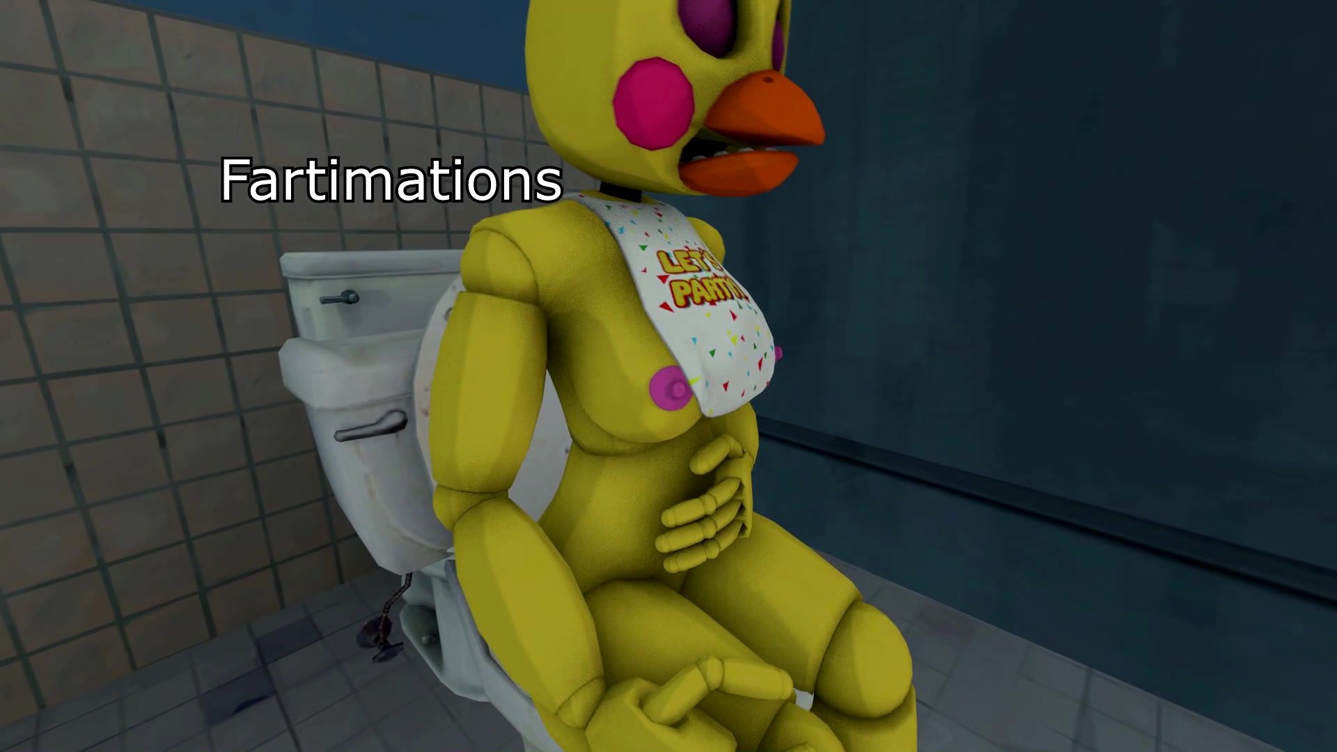FNAF, SFM, animation, toy, chica, diarrhea, farting, pooping 