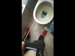 two straight guys piss and show