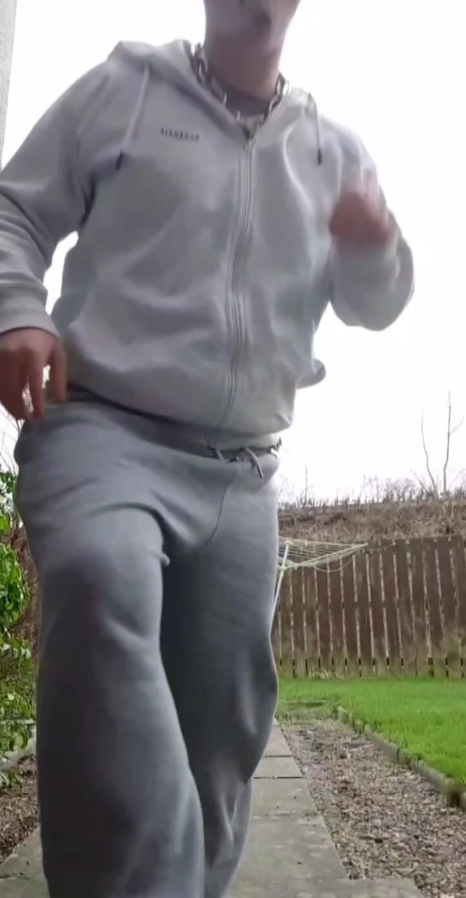 Scally smoking and showings ass