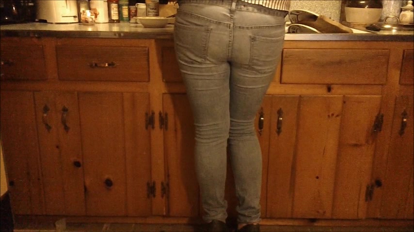wetting jeans in kitchen - video 29