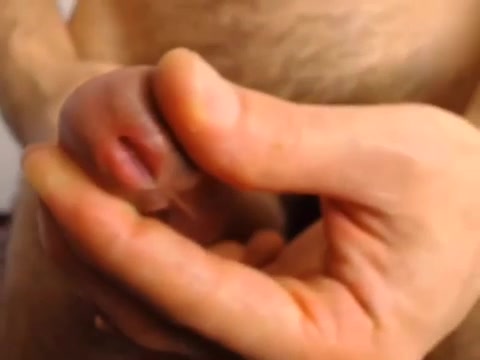 Jaxon sounds his cock with his finger