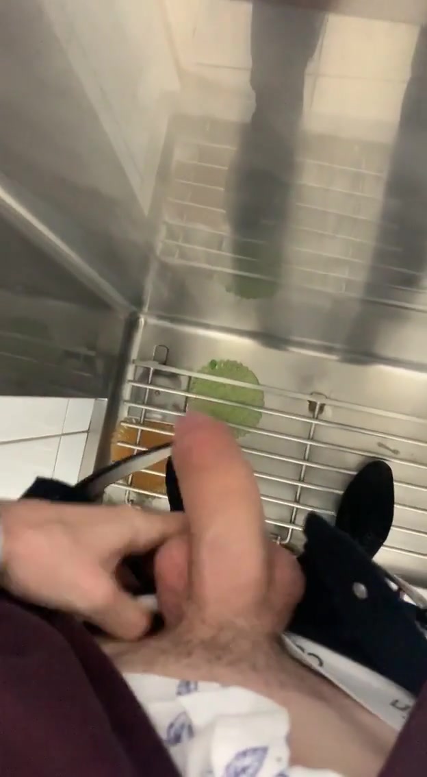 teen play in public toilet - almost caught
