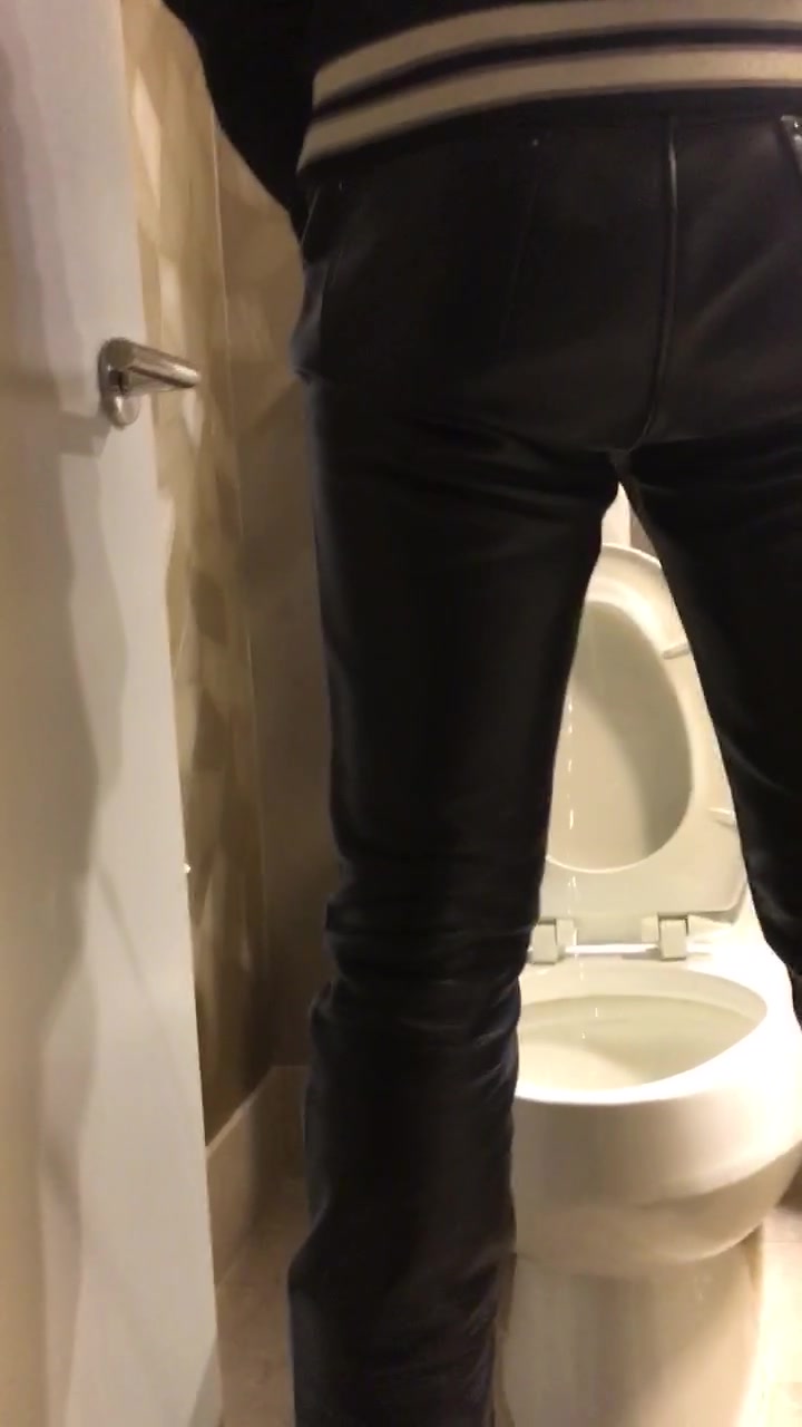 Leather pants piss