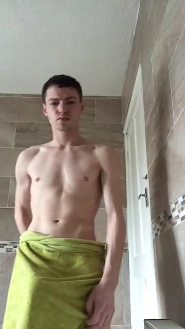 Lad shows of his huge cock