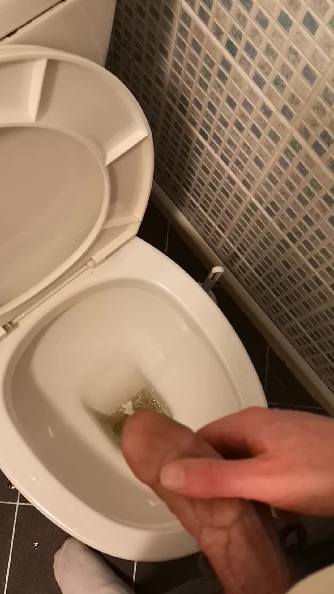 Peeing in toilet - video 2