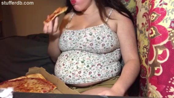 Fat teen pizza stuffing