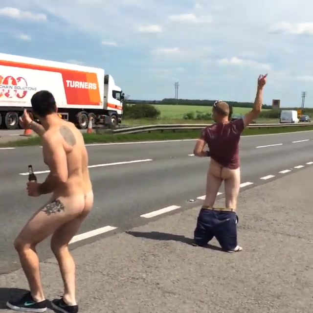 Rugby roadside naked banter
