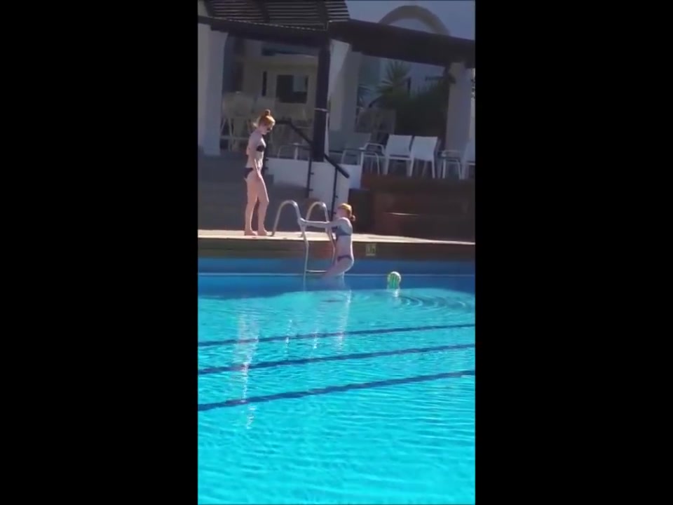 Girl Peeing in a pool