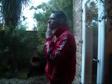 REDS SMOKING IN MARLBORO JACKET
