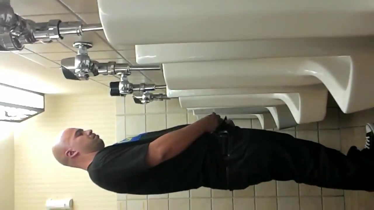 SPYING HOT GUYS AT THE URINAL 5 - video 2
