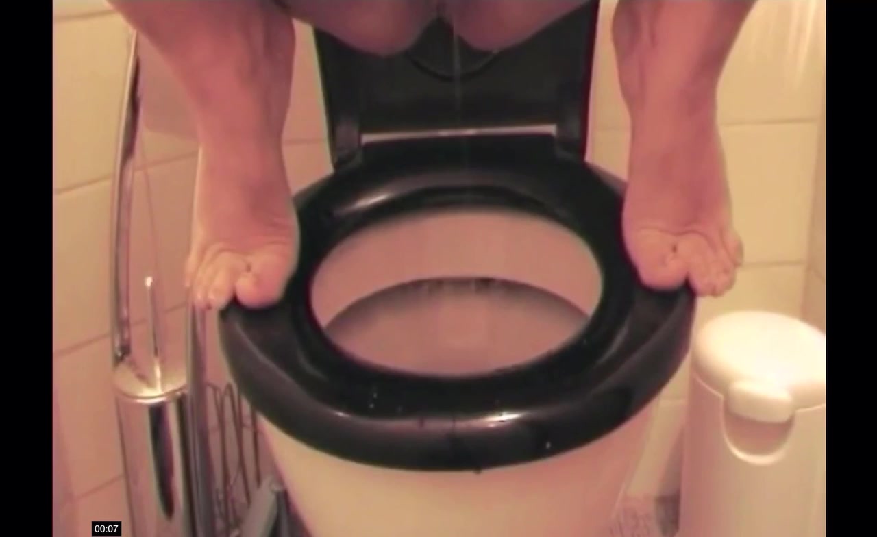 Diarrhea over black toilet
