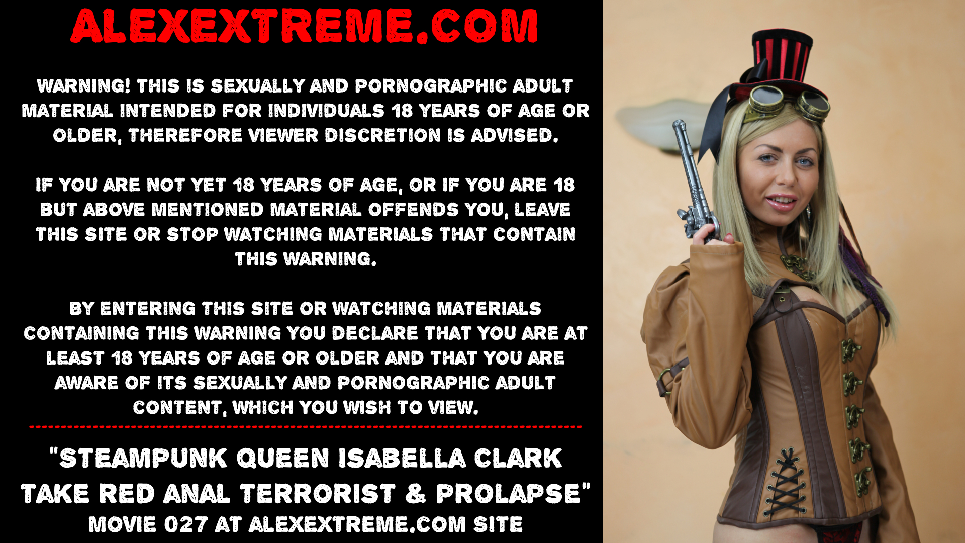 Steampunk queen Isabella Clark take red anal terrorist & prolapse