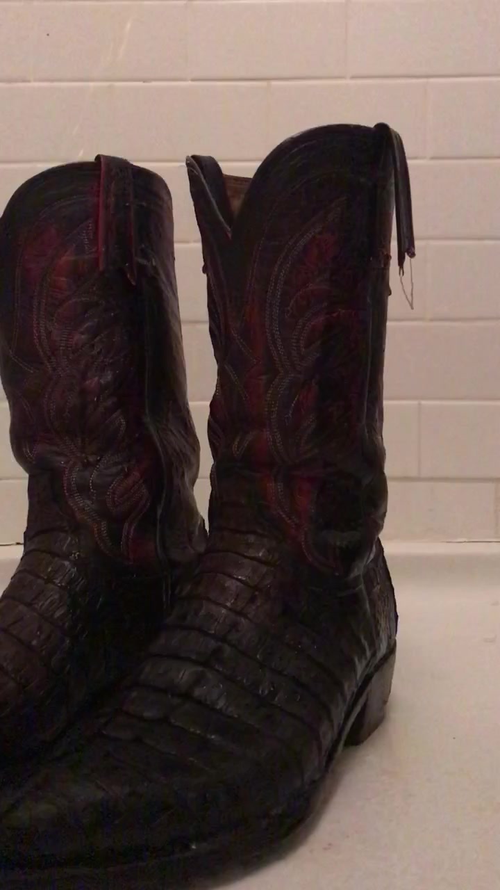Luchesse gator cowboy boot piss