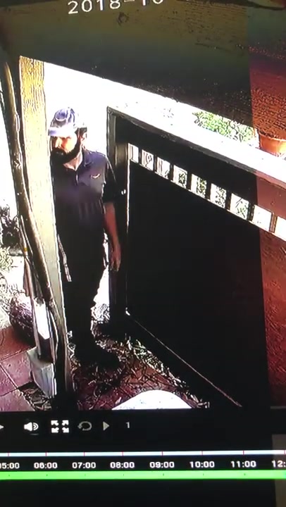 ... driver pees on porch