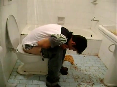 puking boy - very drunk and nude