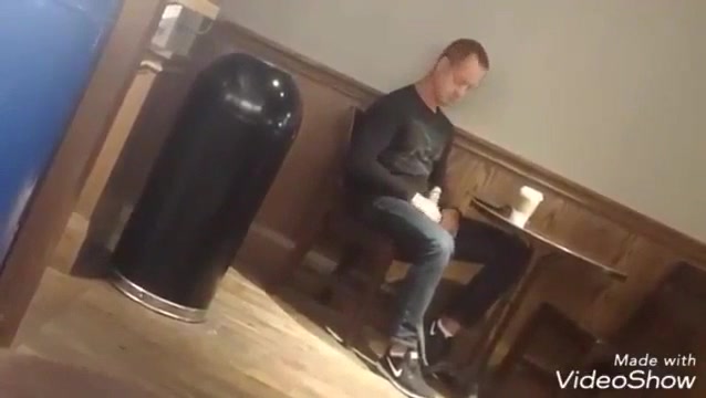 Dad whips it out in a coffee shop