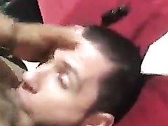 Rough Throat Fuck on Side of Bed