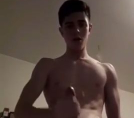 Smooth twink showing off for his girlfriend