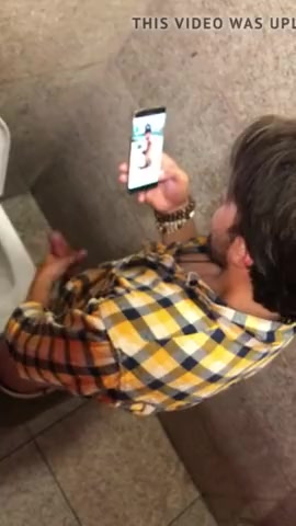 guy caught wanking