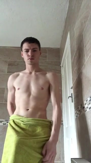 Young huge towel boy