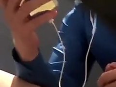 Caught college guy jerking off and cum in university stalls - video 2