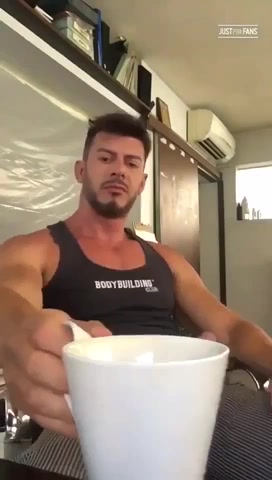 Cheeky Donkey Dicked Dude Drinks a Morning Cuppa... wait for it.