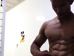 Hot chinese muscle hunk jerking of - 03